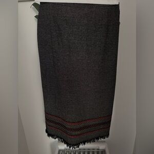 Requirements Black and Red Pencil Skirt